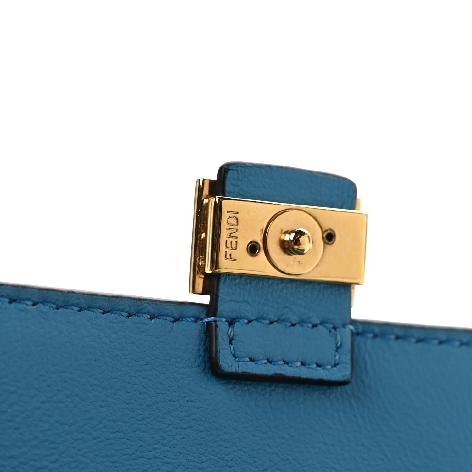 Fendi X SARAH COLEMAN Vitello Liberty Ceylon Micro FF Fish Eye Embossed Nano Baguette Charm Multicolor Cyber Blue 6 of 8