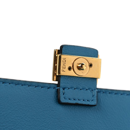 Fendi X SARAH COLEMAN Vitello Liberty Ceylon Micro FF Fish Eye Embossed Nano Baguette Charm Multicolor Cyber Blue 6 of 8