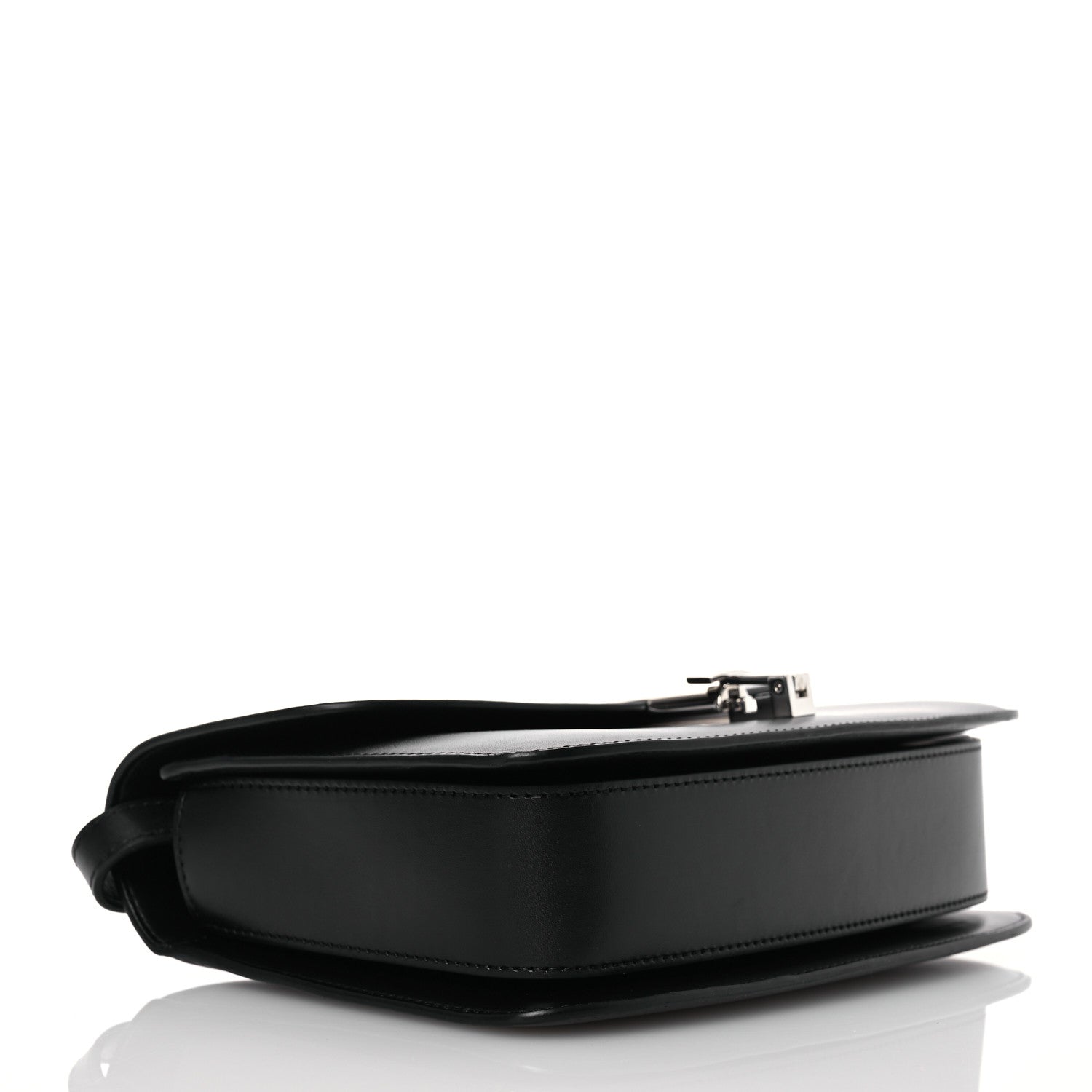 The Row Polished Saddle Calfskin Sofia 8.75 Shoulder Bag Black 4 of 13