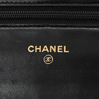 Chanel Lambskin Quilted Wallet On Chain WOC Black 6 of 11