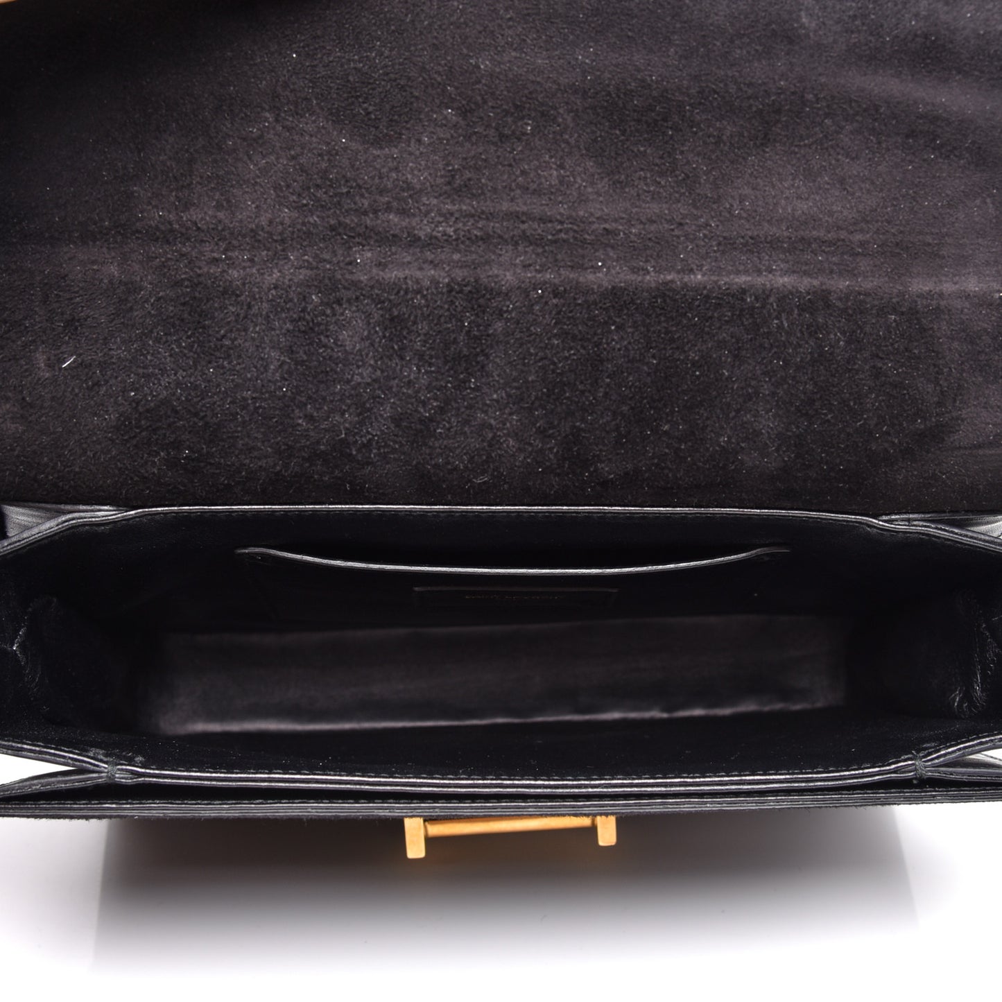 Suede Calfskin Medium Classic Lulu Bag Black