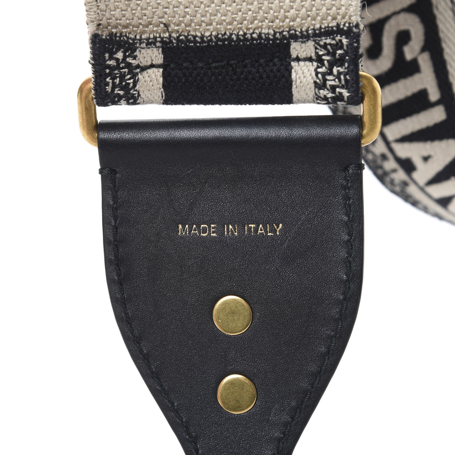 Christian Dior Canvas Embroidered Shoulder Strap Blue 4 of 5
