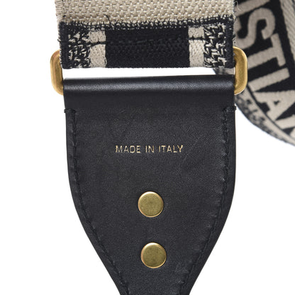 Christian Dior Canvas Embroidered Shoulder Strap Blue 4 of 5