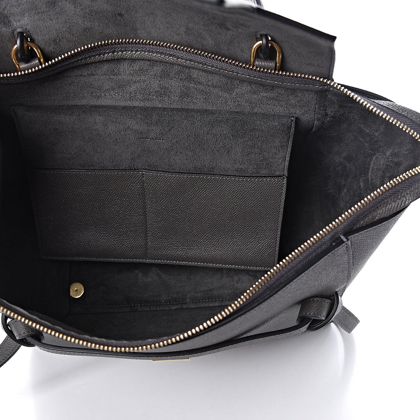 Grained Calfskin Mini Belt Bag Grey