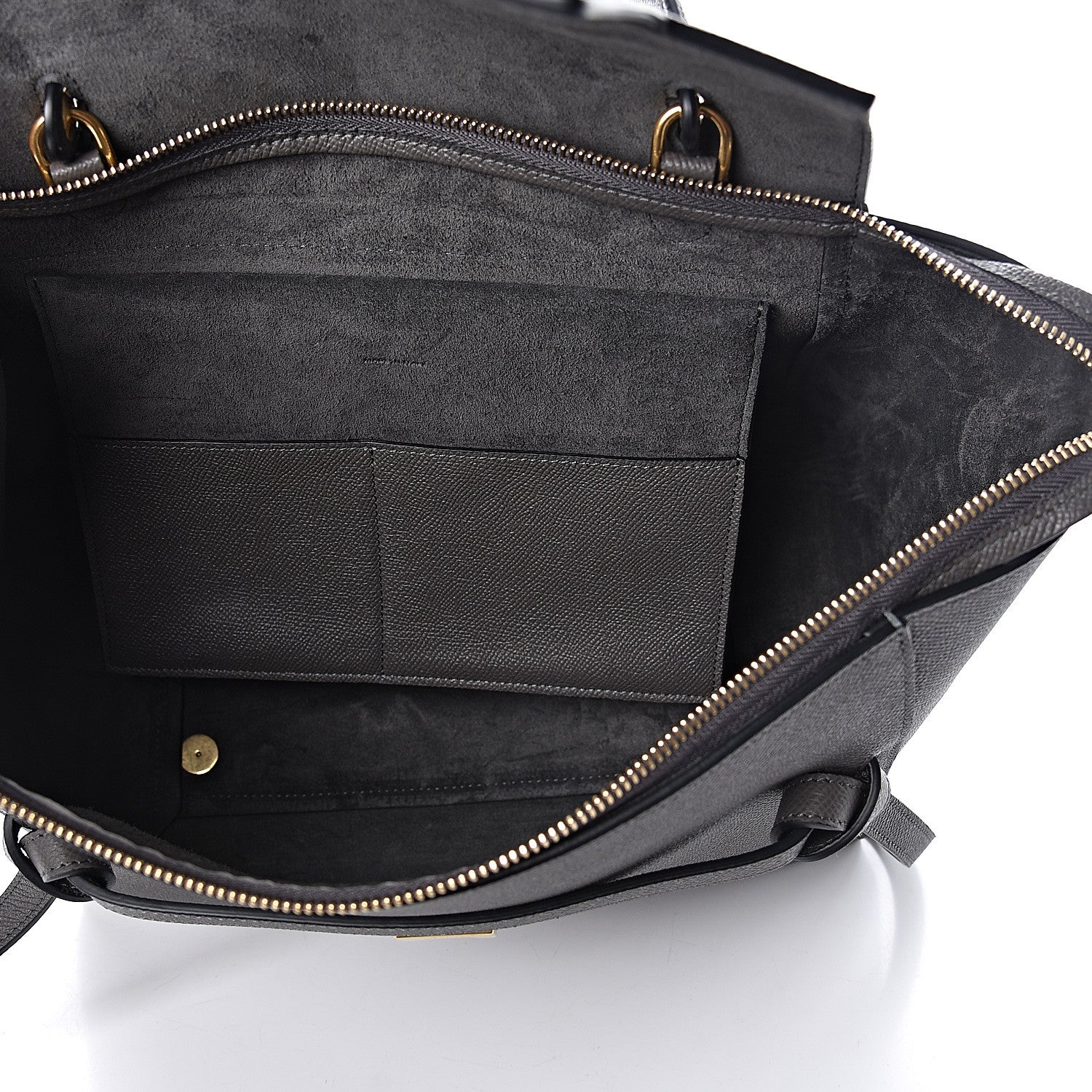 Celine Grained Calfskin Mini Belt Bag Grey 5 of 9