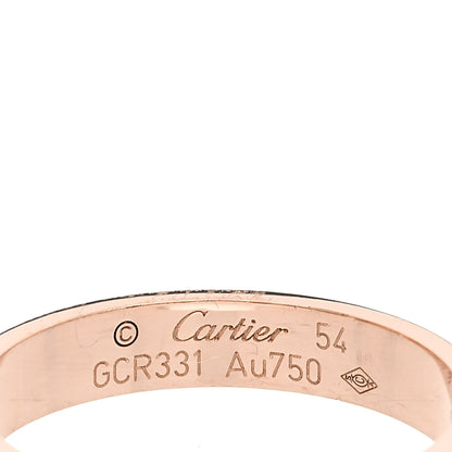 Cartier 18K Pink Gold 3.5mm LOVE Wedding Band Ring 54 6.75 4 of 7