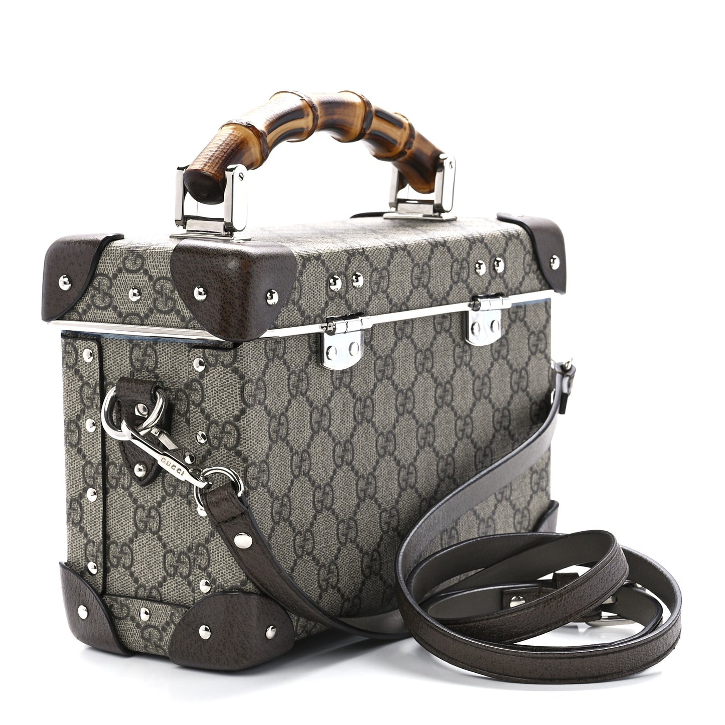 GG Supreme Monogram Globe-Trotter Beauty Case Brown