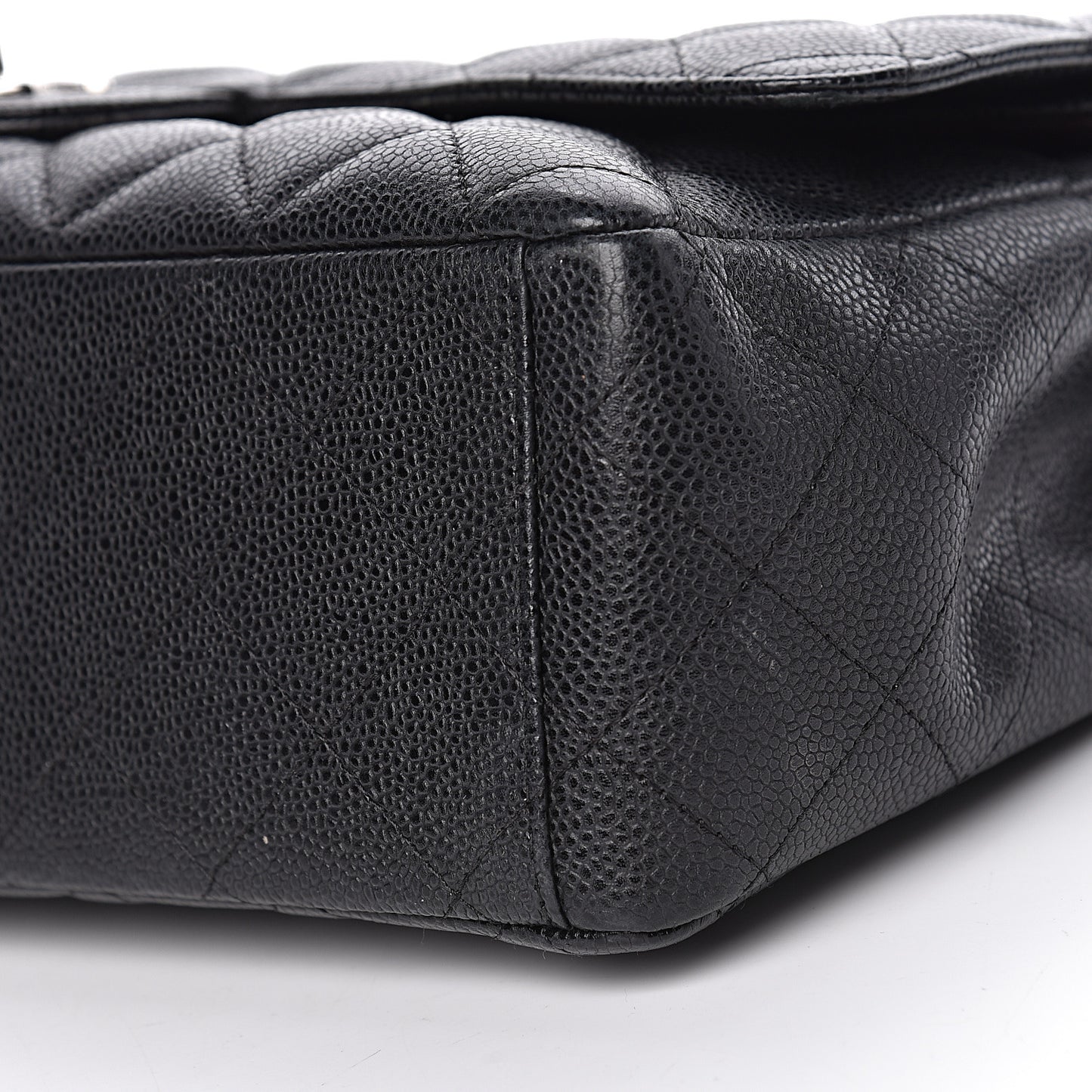 Caviar Quilted Maxi Double Flap Black