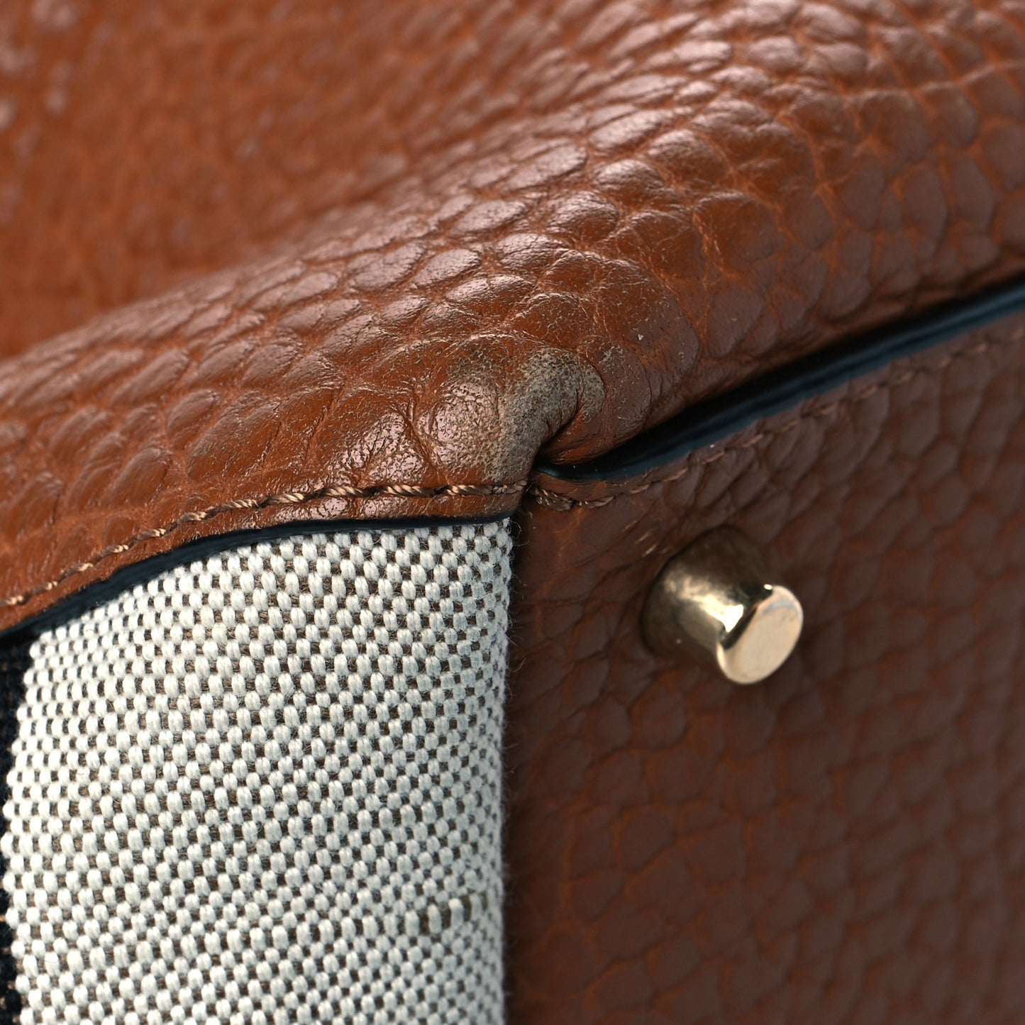 Grainy Calfskin House Check Small Maidstone Saddle Brown