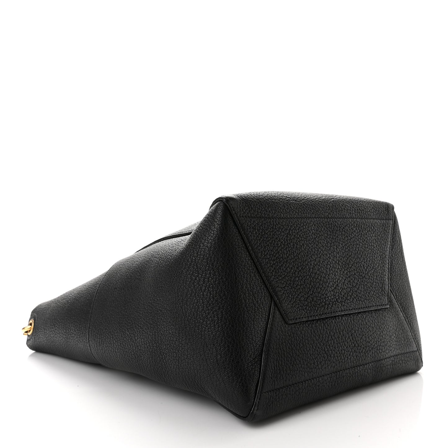 Soft Grained Calfskin Sangle Bucket Bag Black