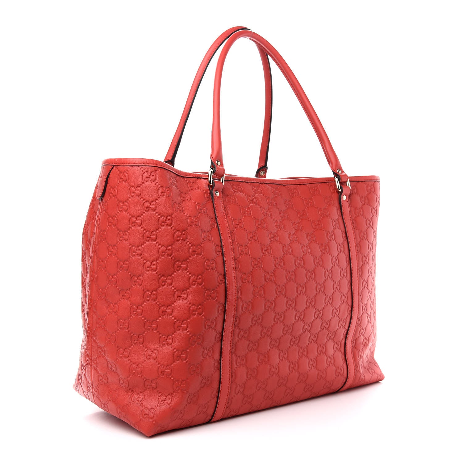 Gucci Guccissima Vitello Tender Large Joy Tote Sporting Red 3 of 10
