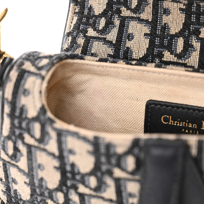 Christian Dior Oblique Mini Saddle Bag Blue 11 of 12