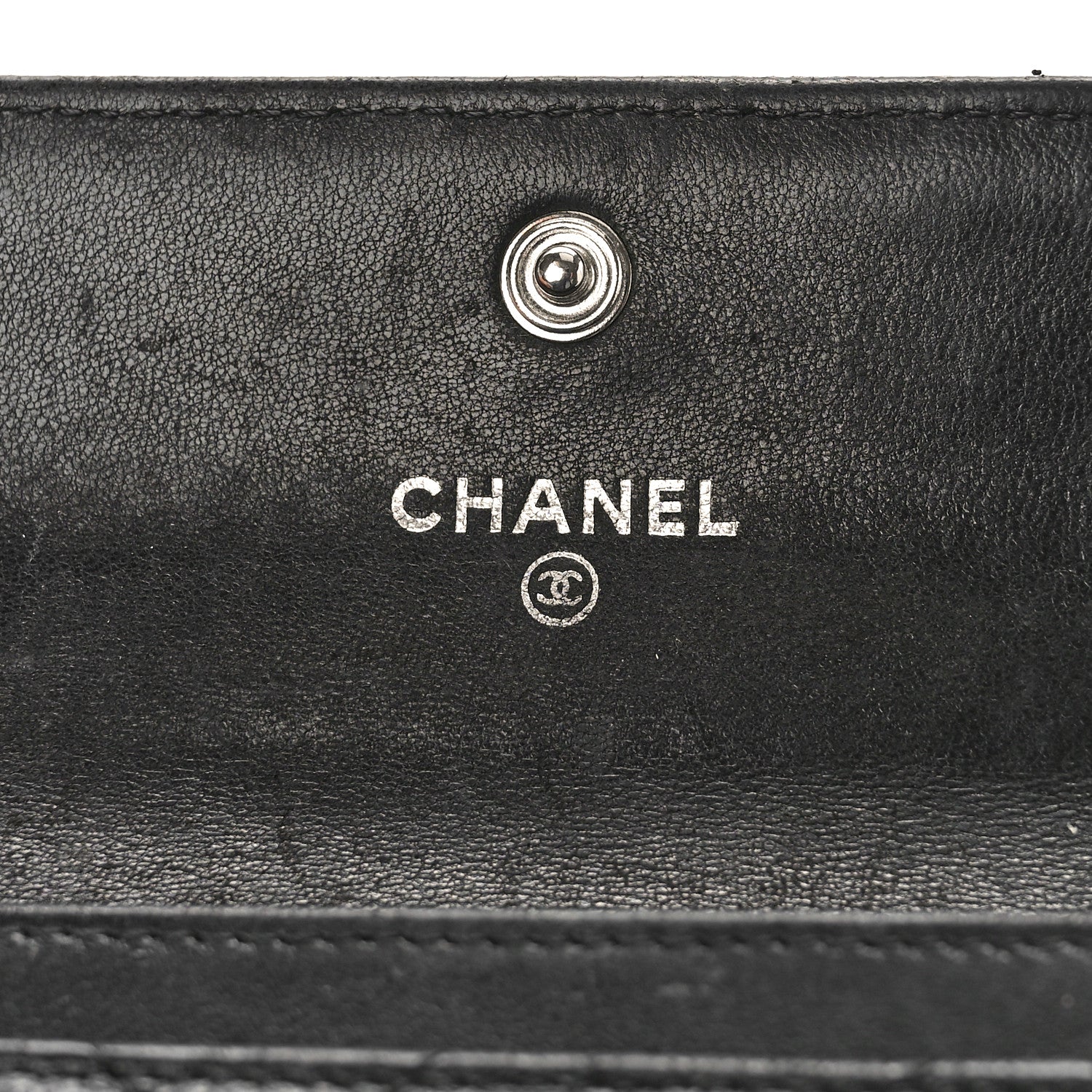 Chanel Lambskin Quilted Flap Card Holder Wallet Black 6 of 14