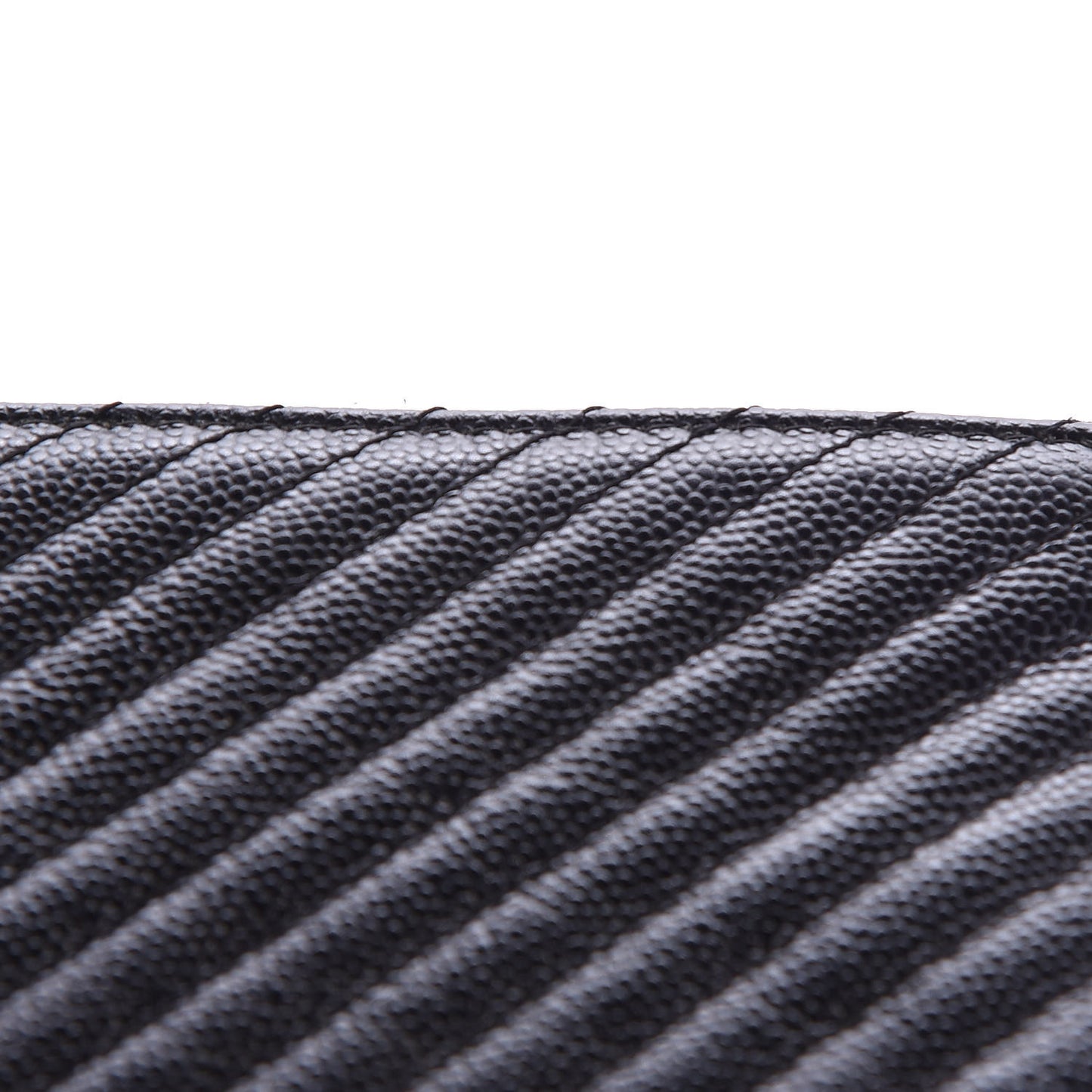 Caviar Chevron Quilted Medium Cosmetic Case Black