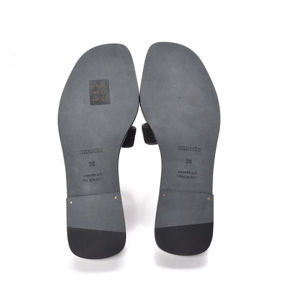 Hermes Suede Goatskin Oran Sandals 36 5 of 9