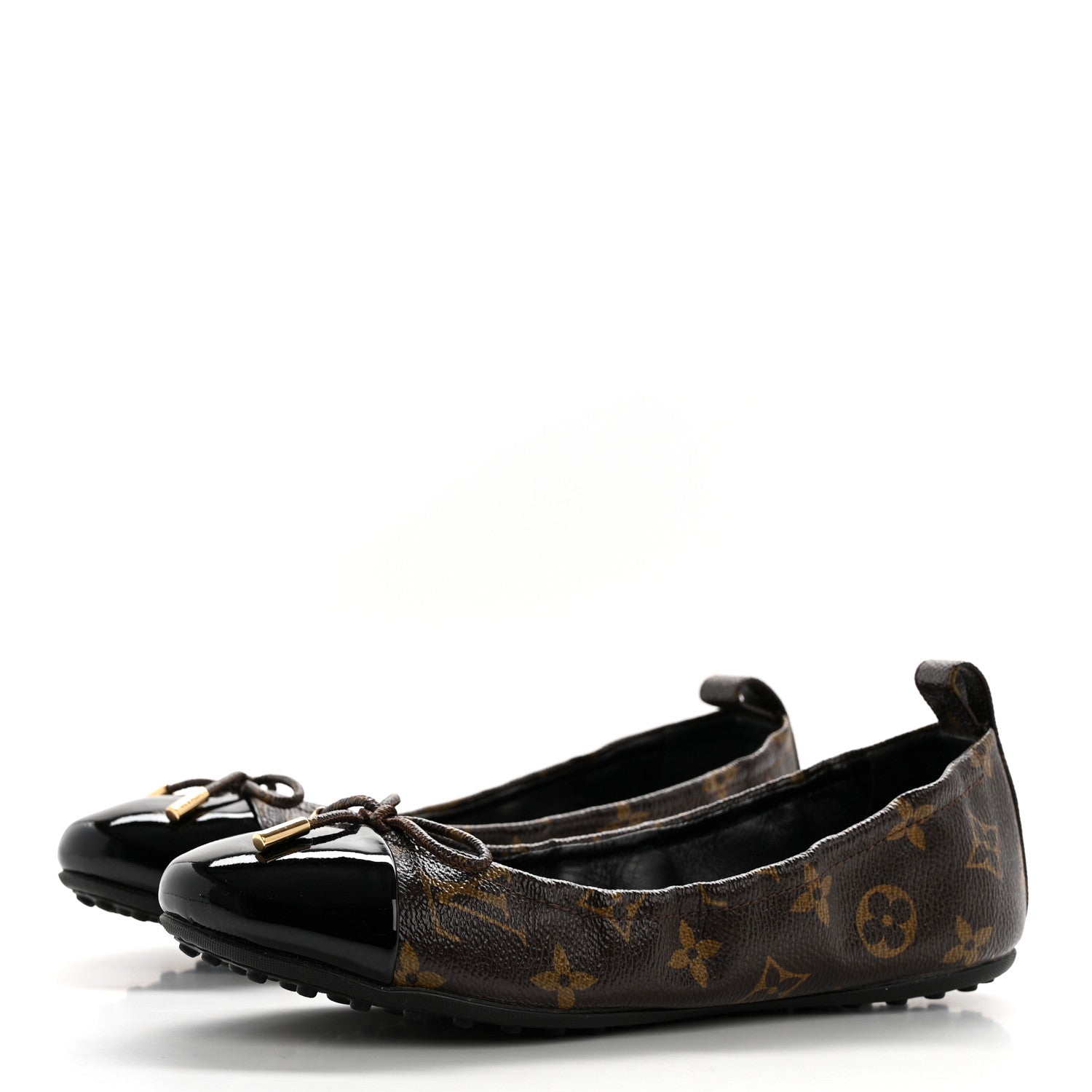 Louis Vuitton Monogram Flirty Ballerina Flats 37.5 Black 3 of 10