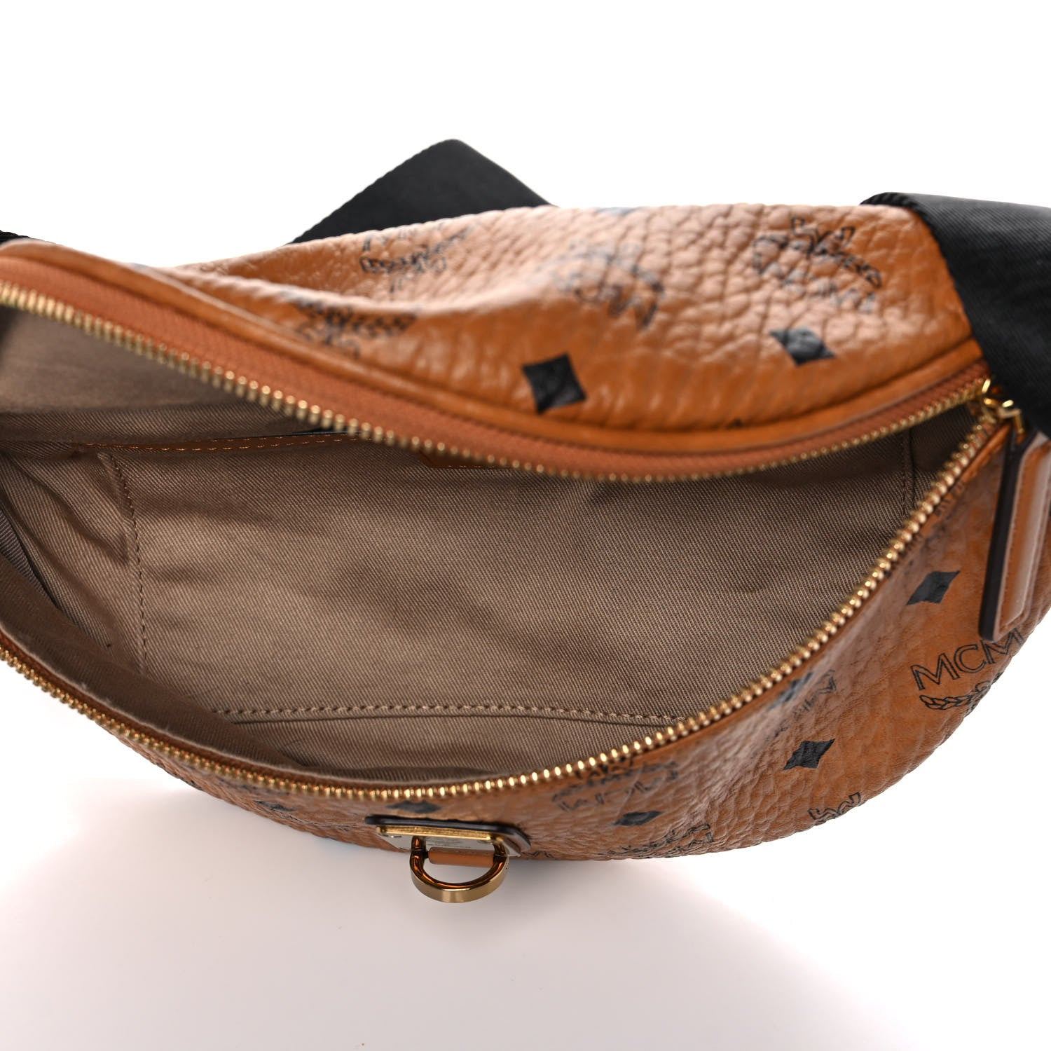 MCM Visetos Medium Fusten Belt Bag Cognac 5 of 10