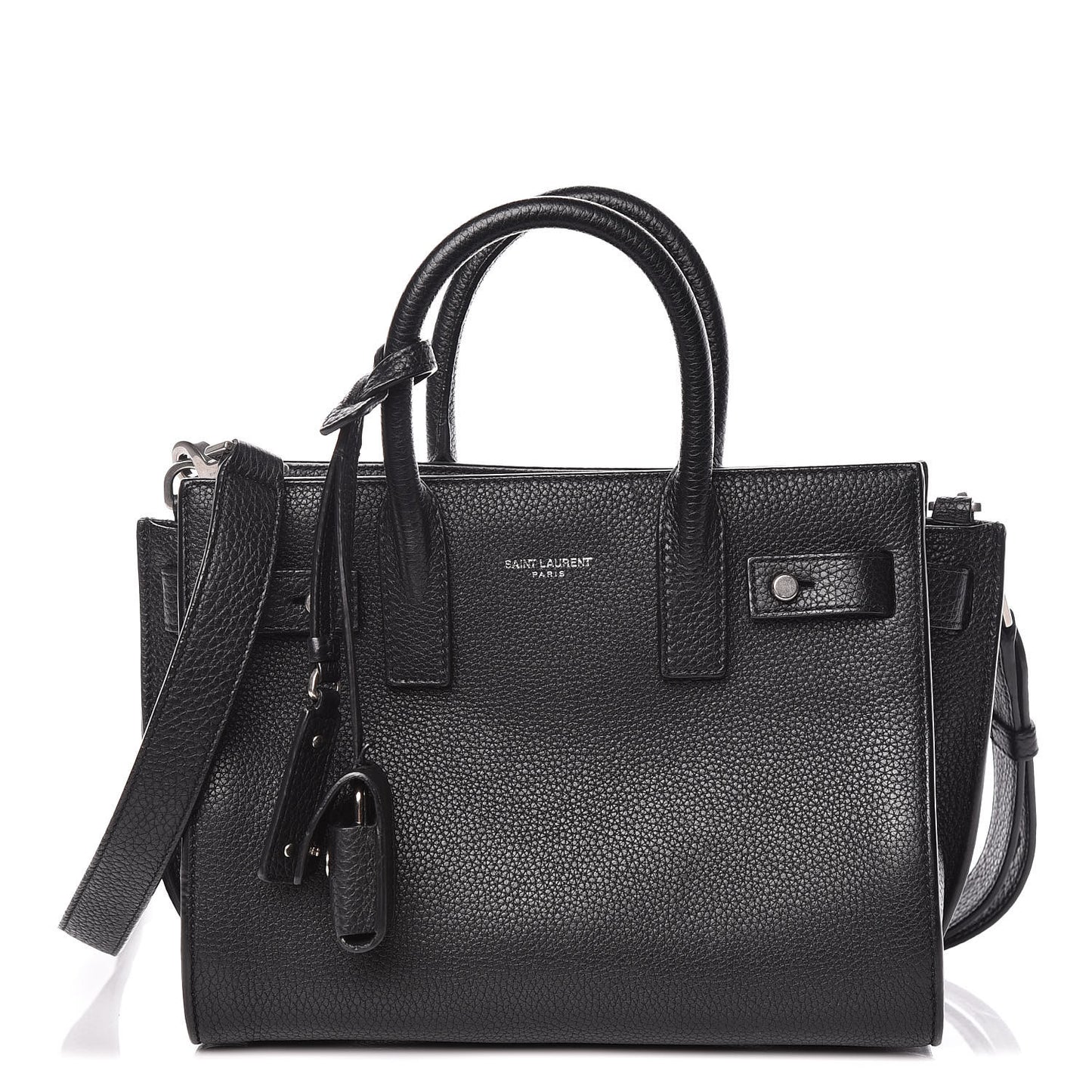 Grained Calfskin Nano Sac De Jour Souple Black