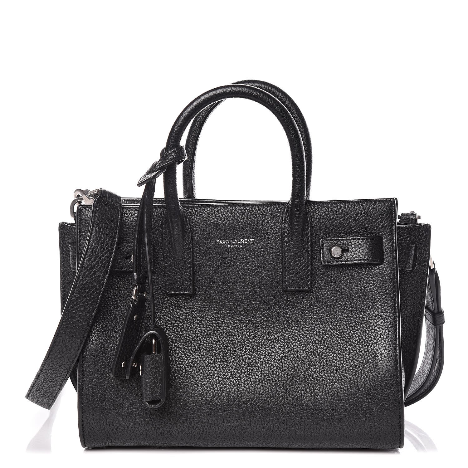 Saint Laurent Grained Calfskin Nano Sac De Jour Souple Black 1 of 10