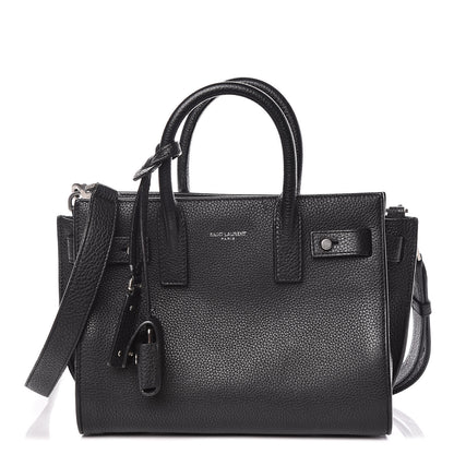Saint Laurent Grained Calfskin Nano Sac De Jour Souple Black 1 of 10