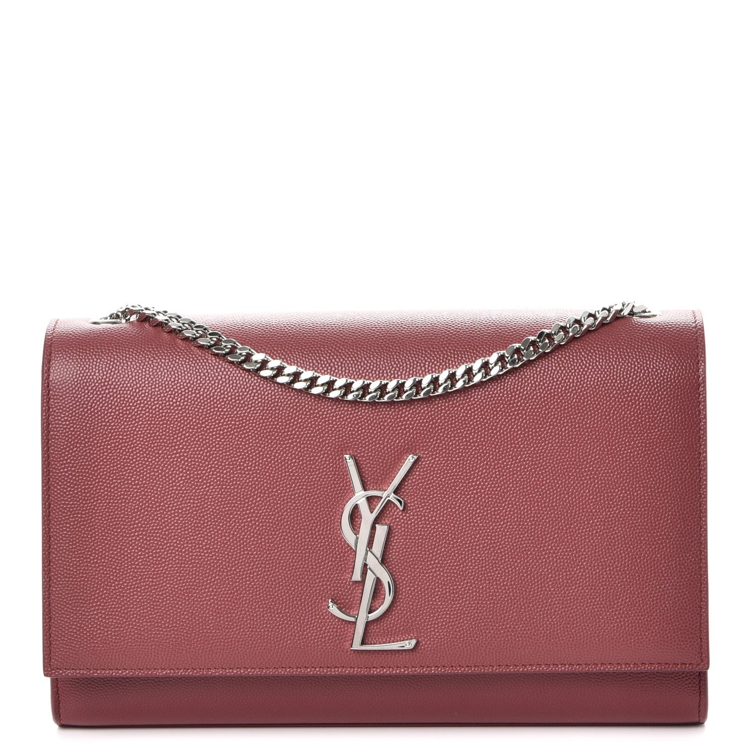Saint Laurent Grain De Poudre Medium Classic Monogram Kate Satchel Mystic Rose 1 of 7