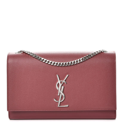 Saint Laurent Grain De Poudre Medium Classic Monogram Kate Satchel Mystic Rose 1 of 7