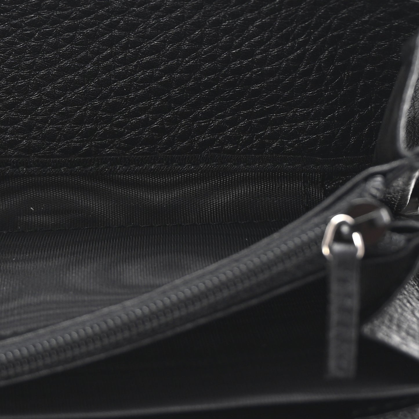 Pebbled Calfskin Studded Soho Zip Around Wallet Black