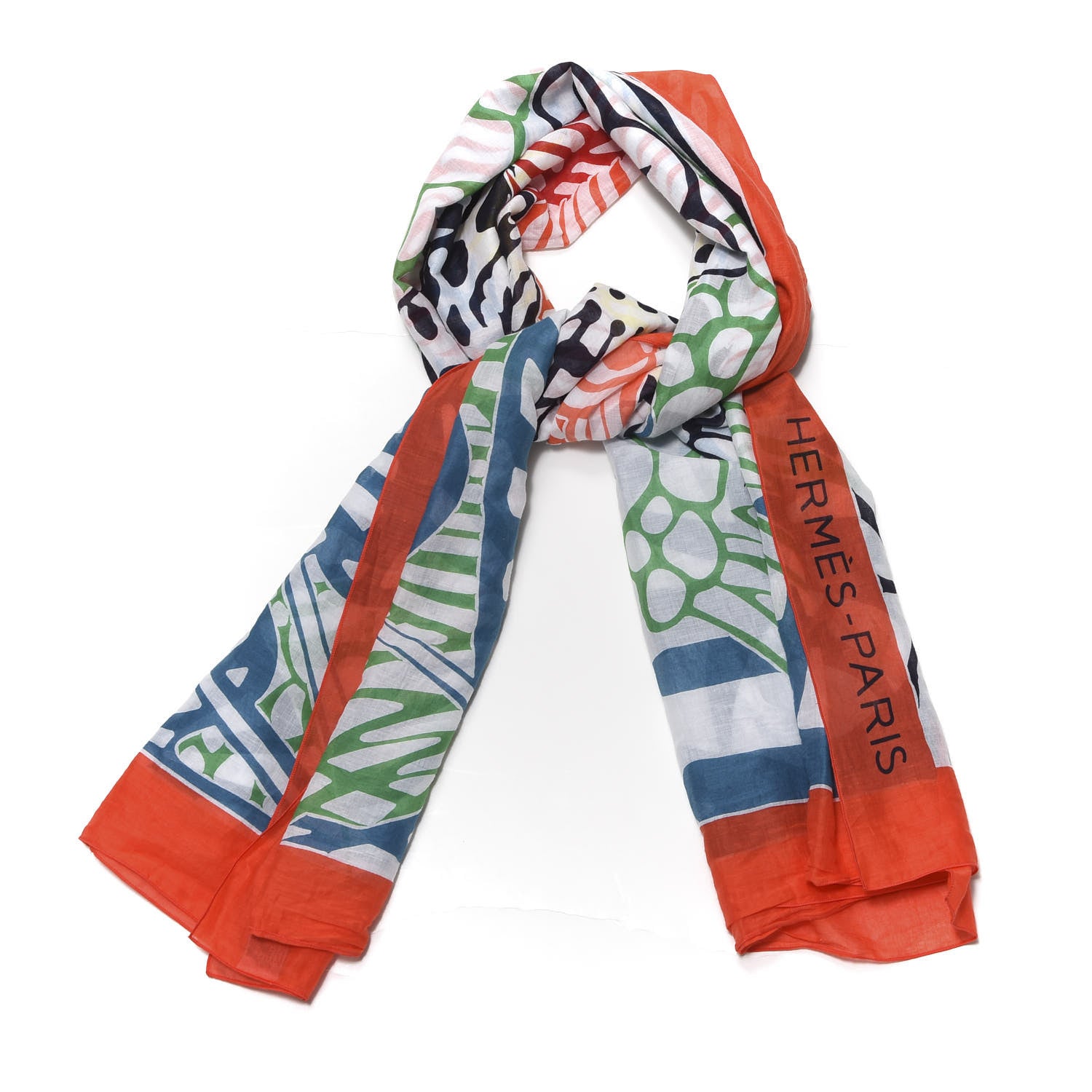 Hermes Cotton Jaguar Quetzal Beach Pareo 2 of 3