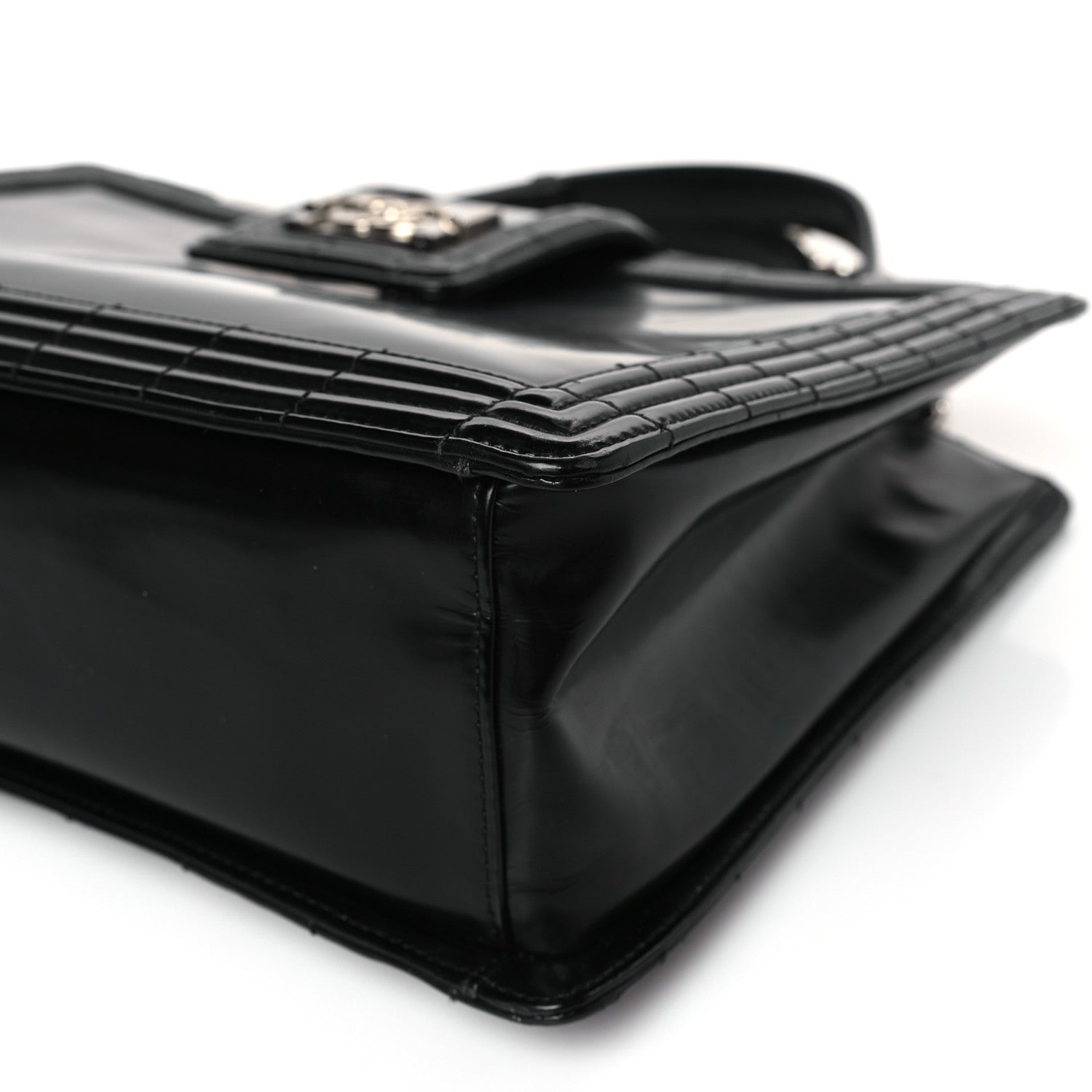 Chanel Glazed Calfskin Boy Tote Black 8 of 8