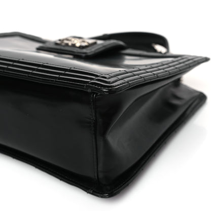 Chanel Glazed Calfskin Boy Tote Black 8 of 8