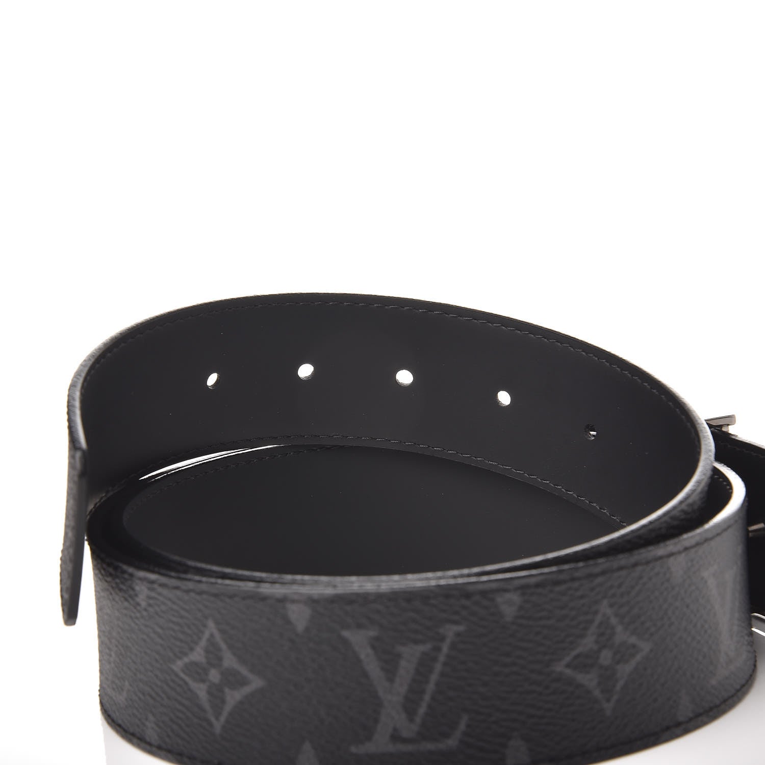 Louis Vuitton Monogram Eclipse Taigarama 40mm LV Initiales Reversible Belt 95 38 Black 5 of 7