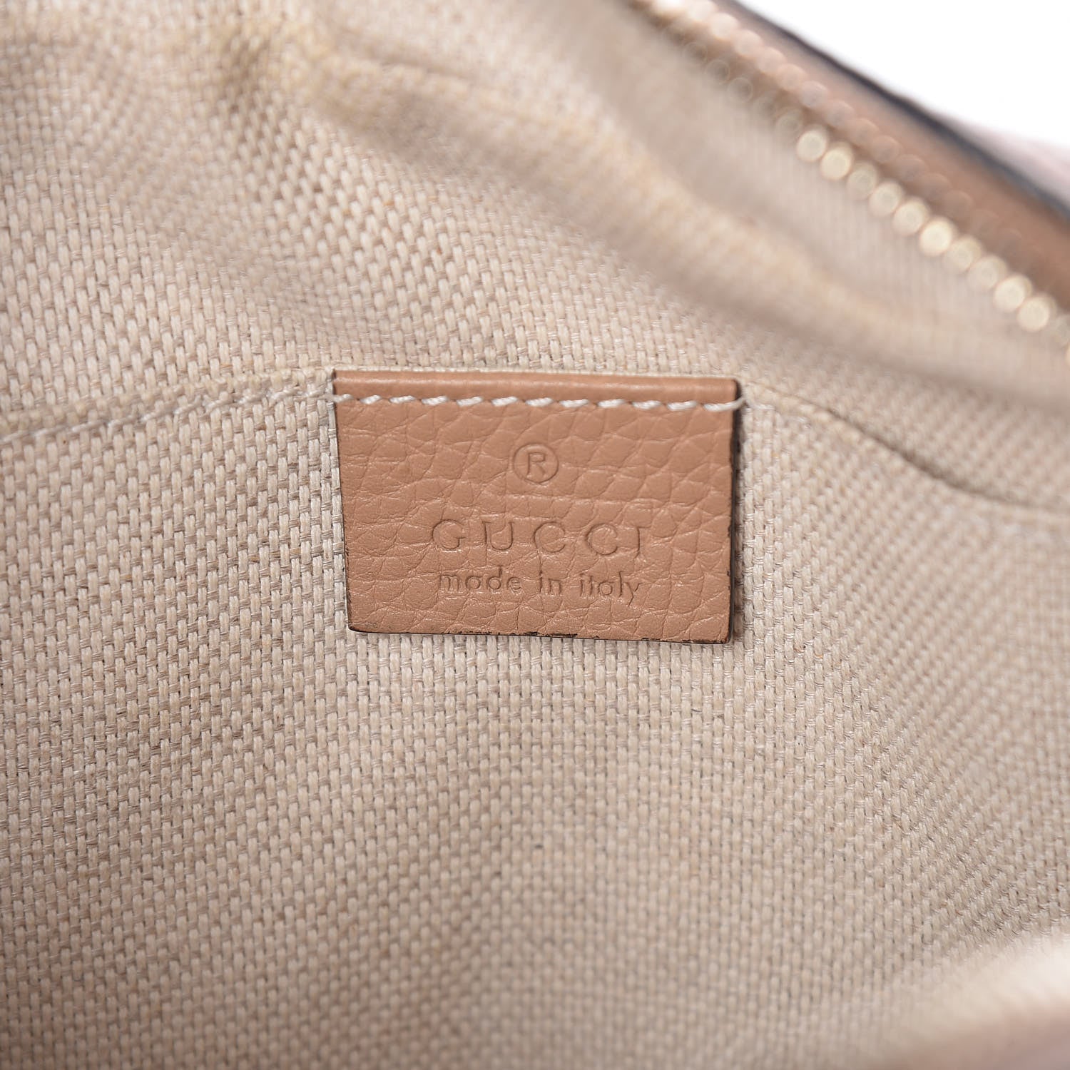 Gucci Pebbled Calfskin Small Soho Disco Bag Camelia 6 of 12