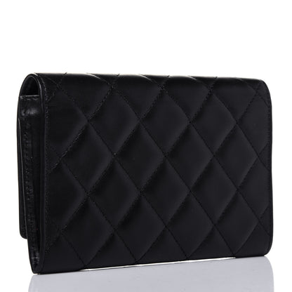 Chanel Calfskin Quilted Cambon Flap Wallet Black 3 of 13