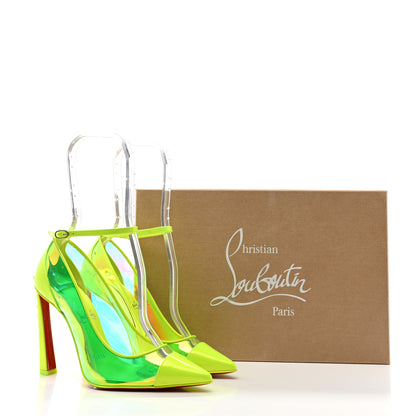 Christian Louboutin Disco PVC Hologram Debout Condorapik 100 Pumps 35 Fluo Yellow 9 of 9