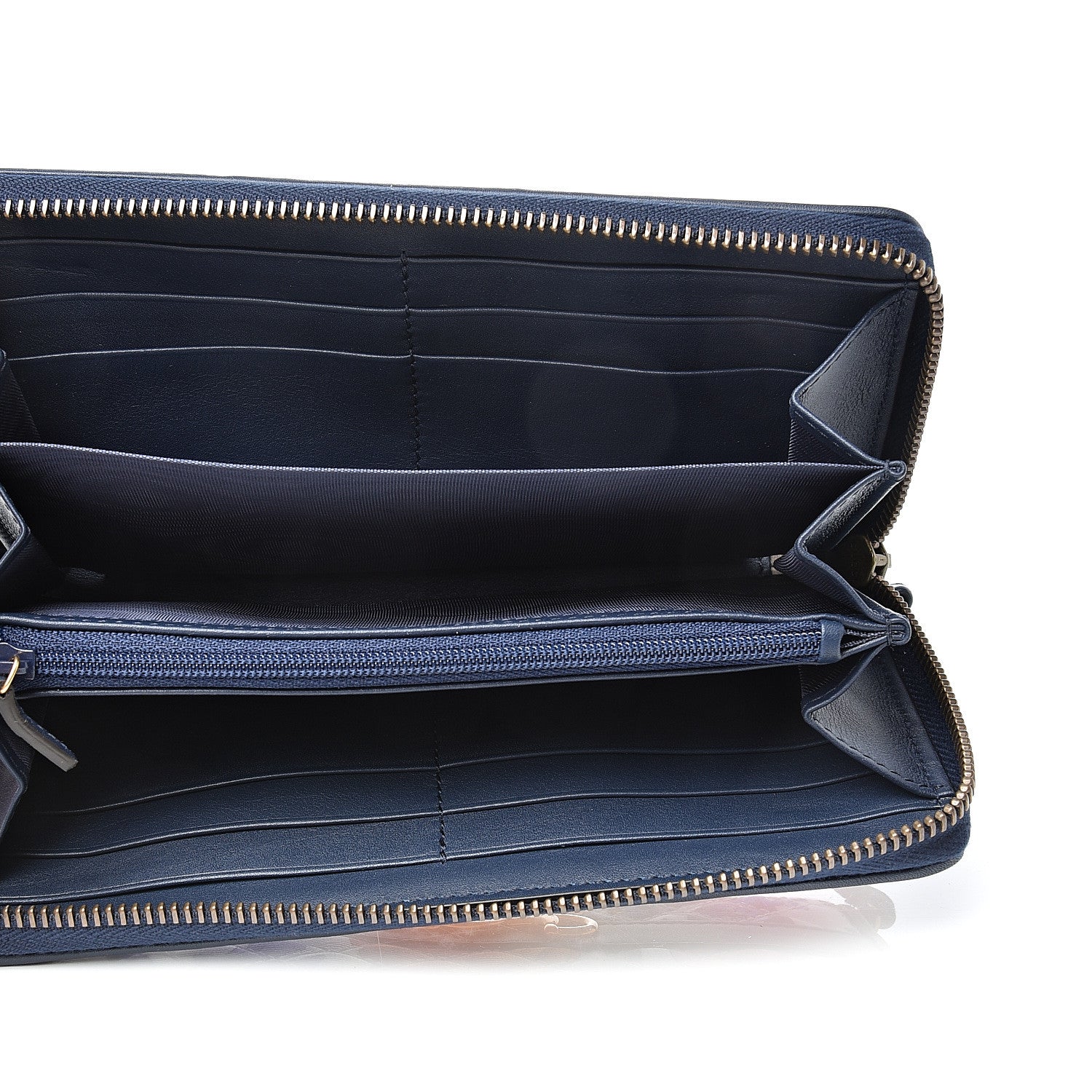 Gucci Canvas Flora Floral Trapuntata Zumi Zip Around Wallet Great White Multicolor Blue Agata 4 of 7