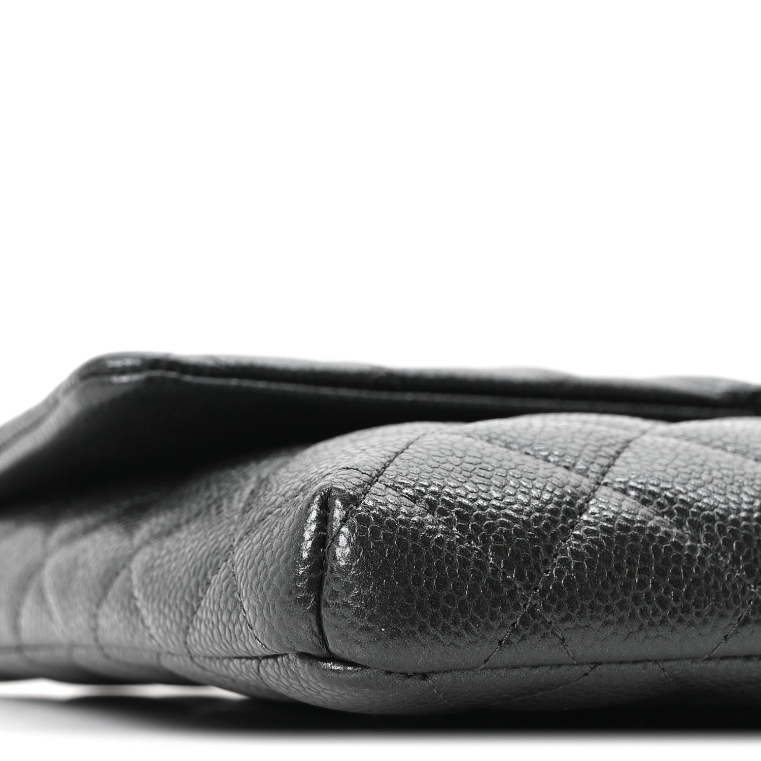 Chanel Caviar Quilted Flap Clutch Dark Grey 9 of 11