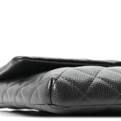 Chanel Caviar Quilted Flap Clutch Dark Grey 9 of 11