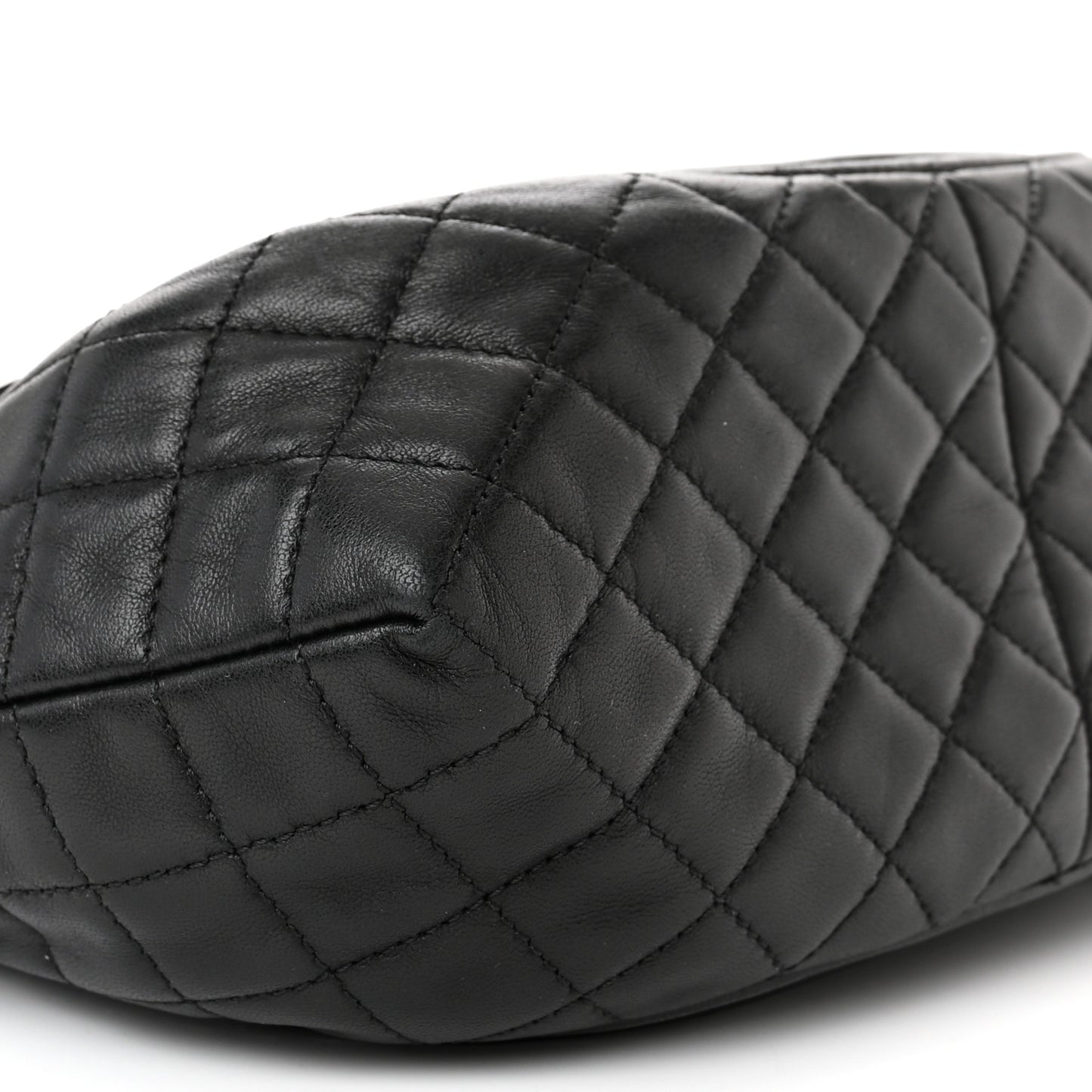 Lambskin Patent Classic Twist Crescent Flap Bag Black