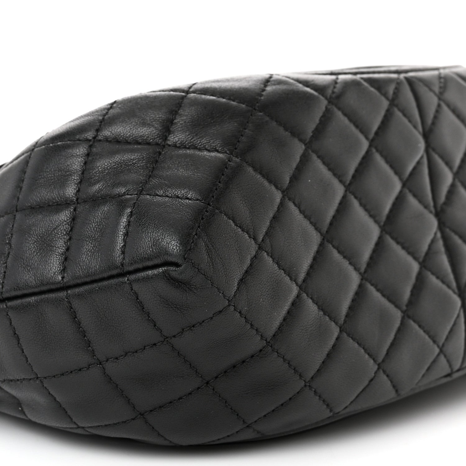 Chanel Lambskin Patent Classic Twist Crescent Flap Bag Black 9 of 11