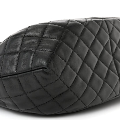 Chanel Lambskin Patent Classic Twist Crescent Flap Bag Black 9 of 11