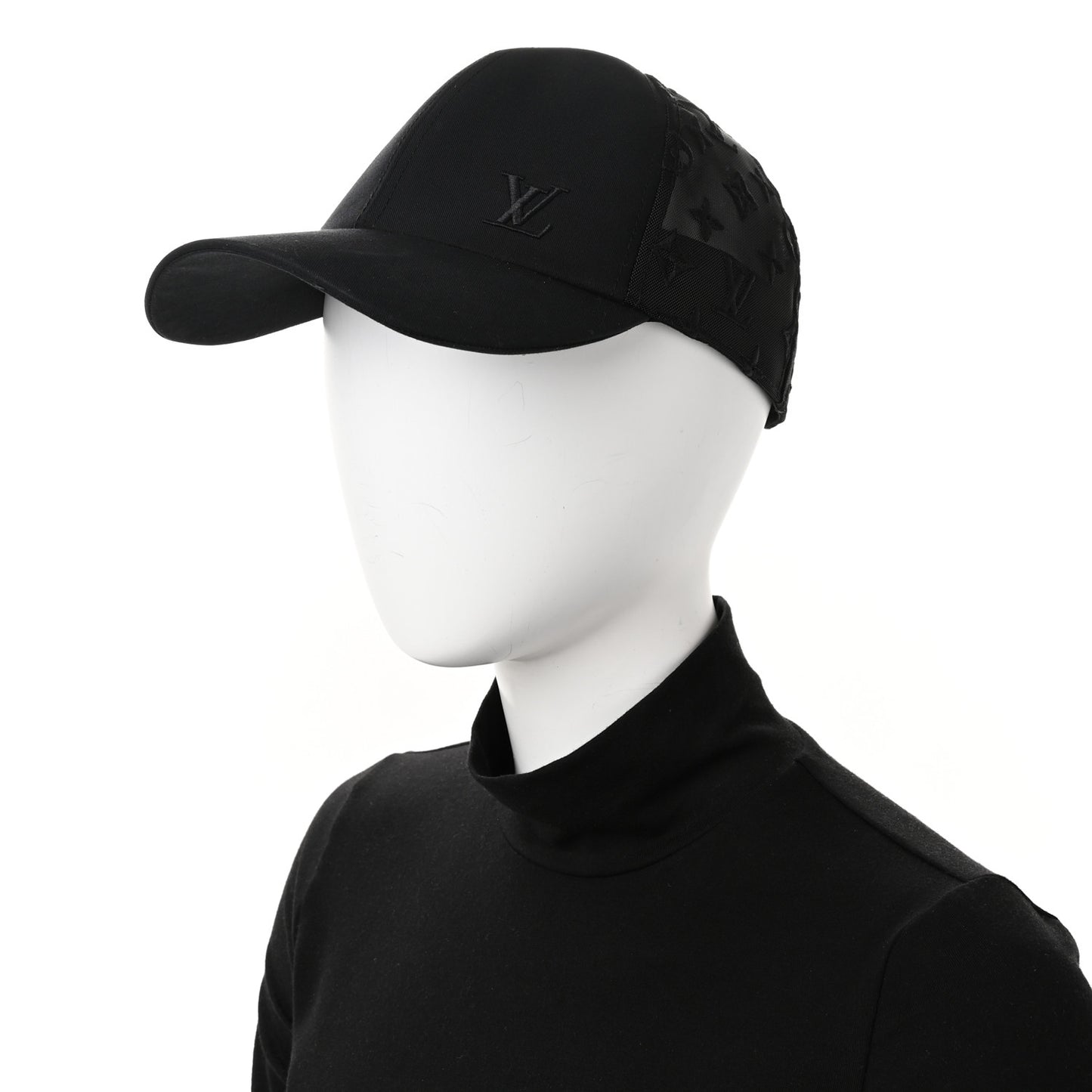 Monogram Mesh Cotton Cap M Black