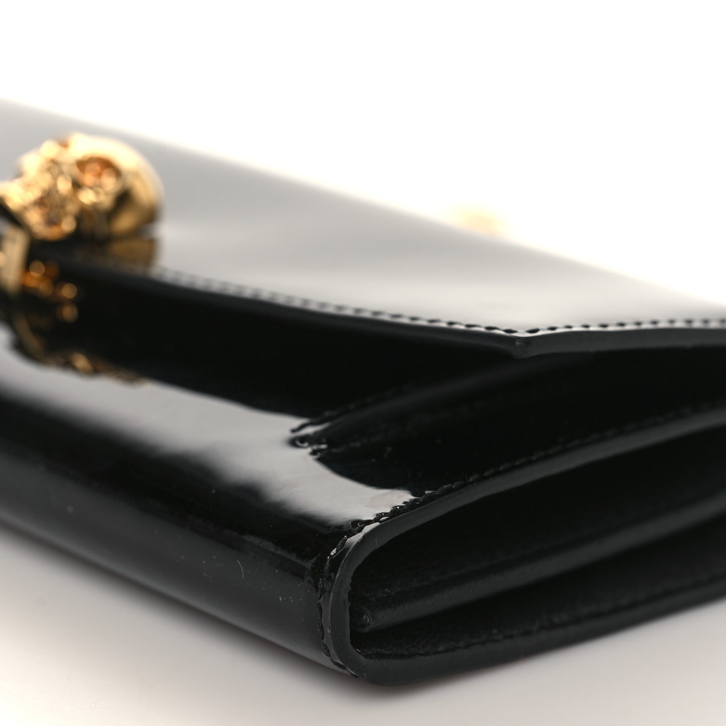 Patent Skull Wallet on Chain Black