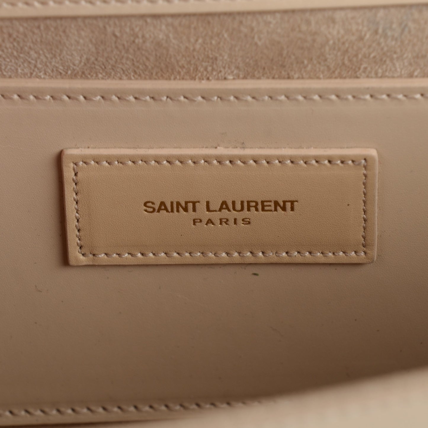 Calfskin Classic Monogram Clutch Cream