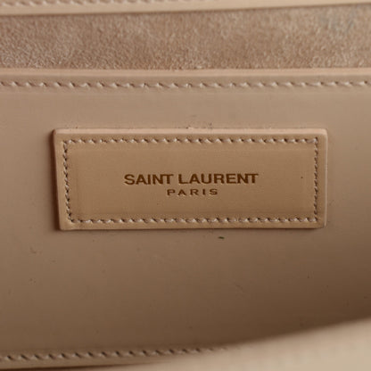 Saint Laurent Calfskin Classic Monogram Clutch Cream 6 of 8