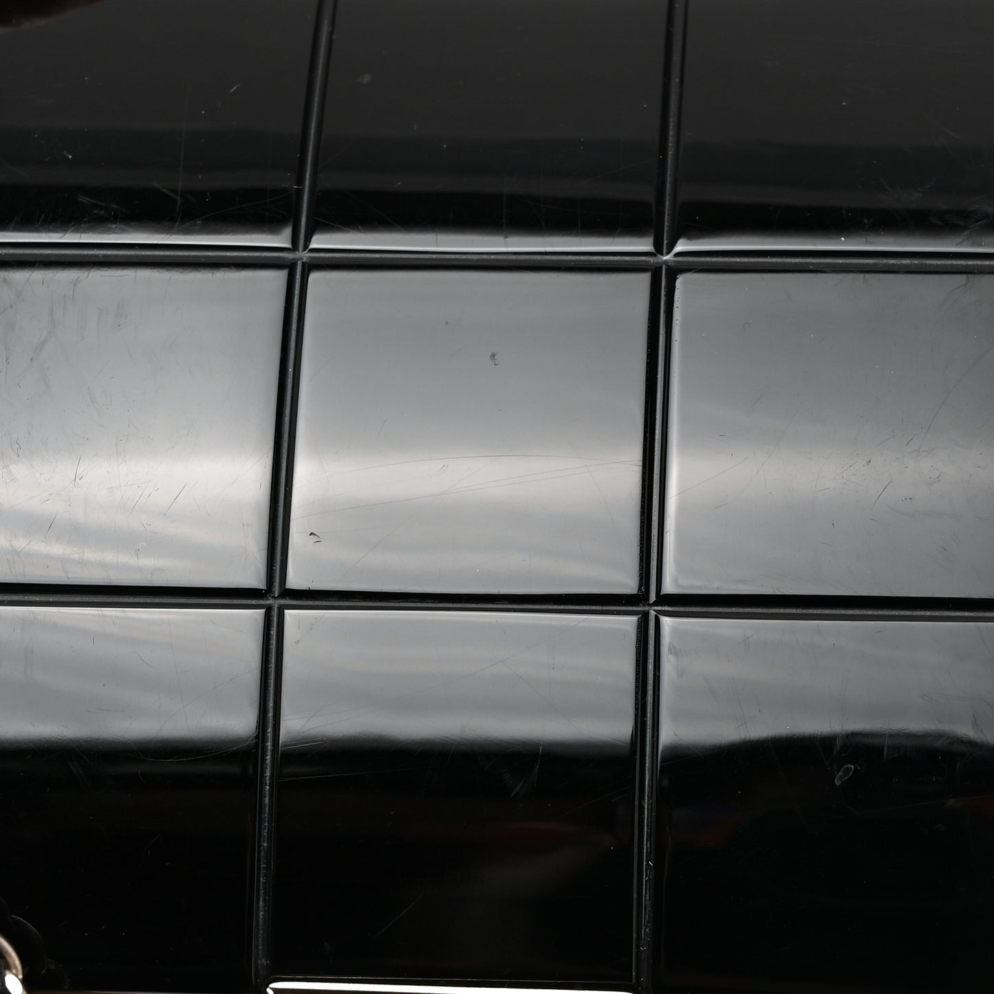 Plexiglass Minaudiere Wristlet Clutch Black