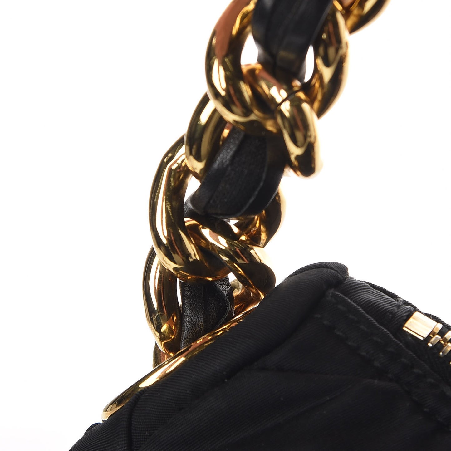 Tessuto Nylon Chevron Bag Black