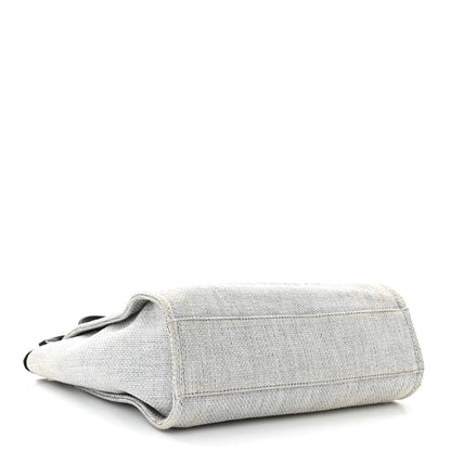 Chanel Woven Straw Raffia Small Deauville Tote Grey 4 of 10