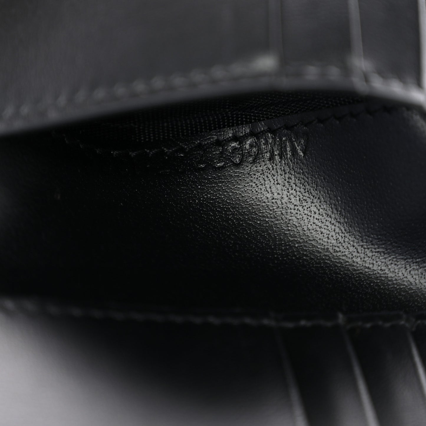 Matte Calfskin Tiny Cassandre East West Wallet Black