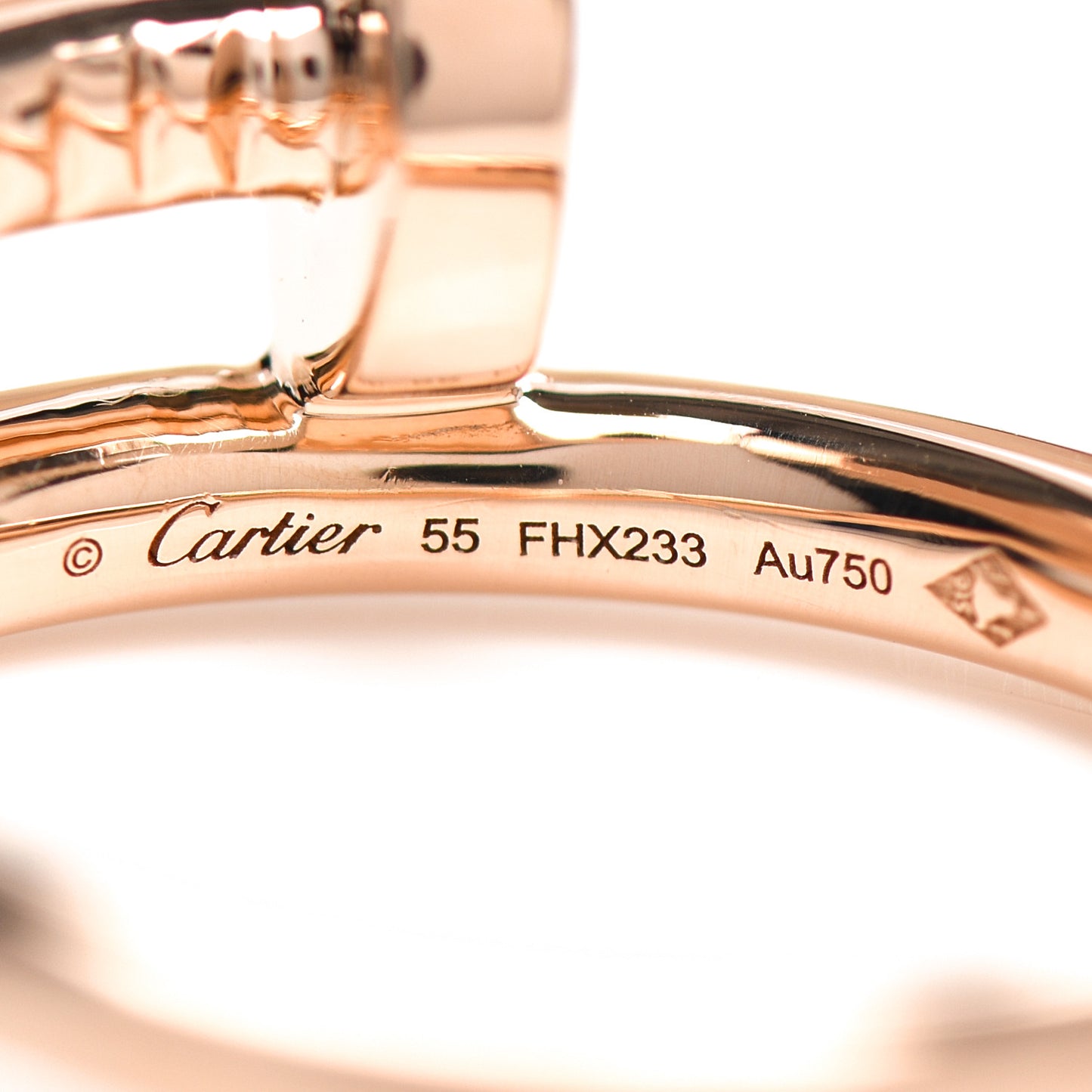 18K Pink Gold Juste Un Clou Ring 55 7.25