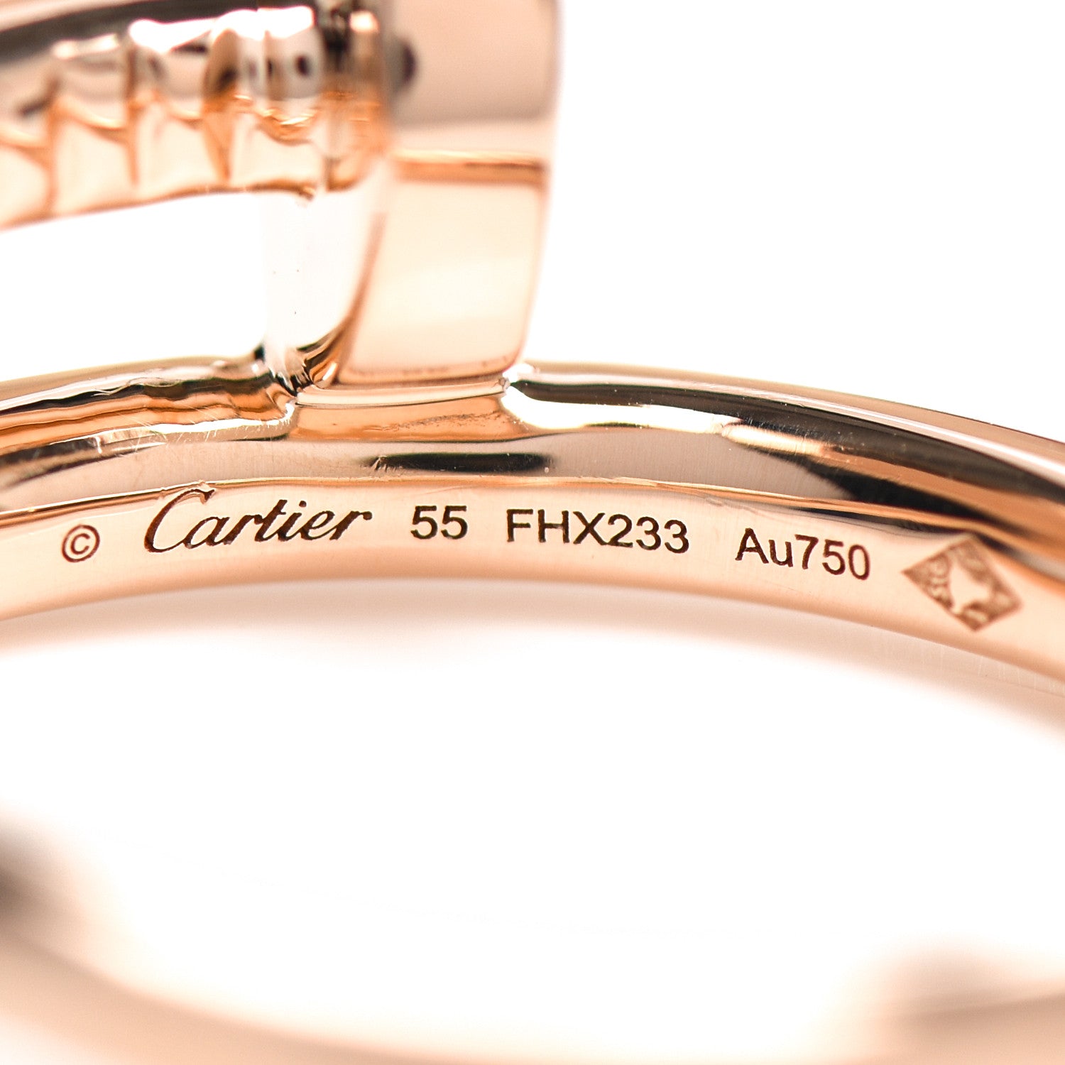 Cartier 18K Pink Gold Juste Un Clou Ring 55 7.25 4 of 5